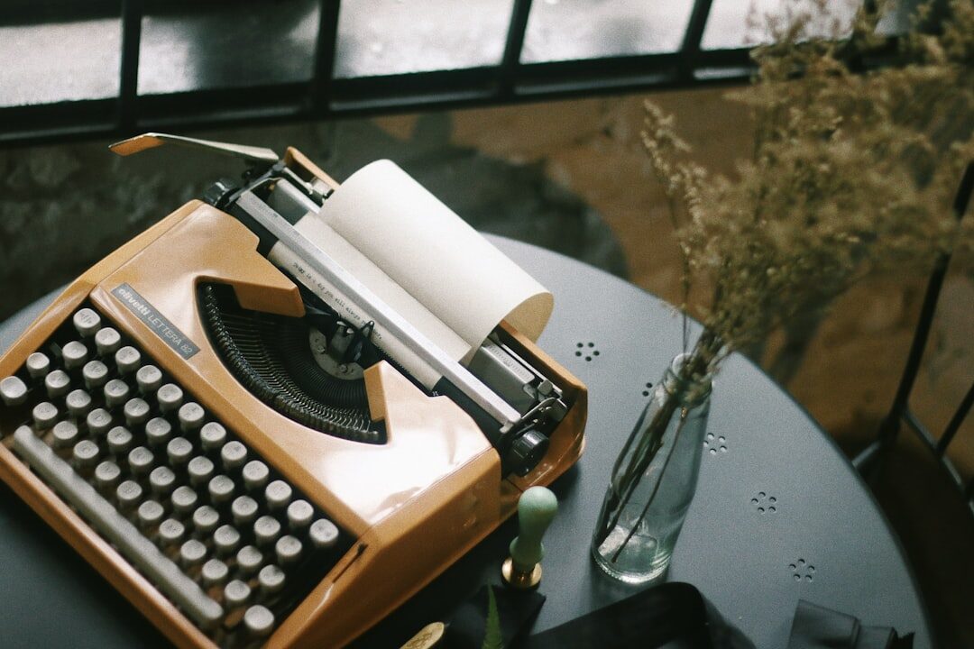 writer typing story